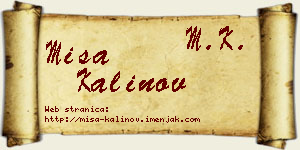 Miša Kalinov vizit kartica